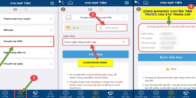 Chuyển tại ATM dễ dàng